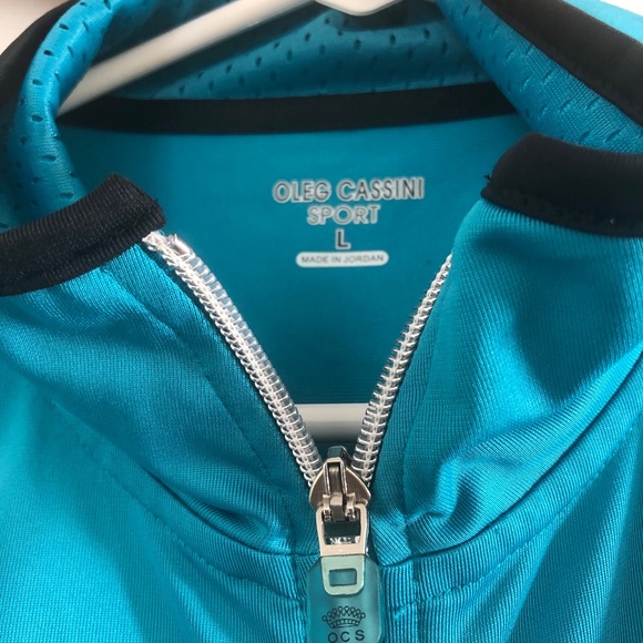 Oleg Cassini Sport warm up jacket Sz L - Picture 2 of 5